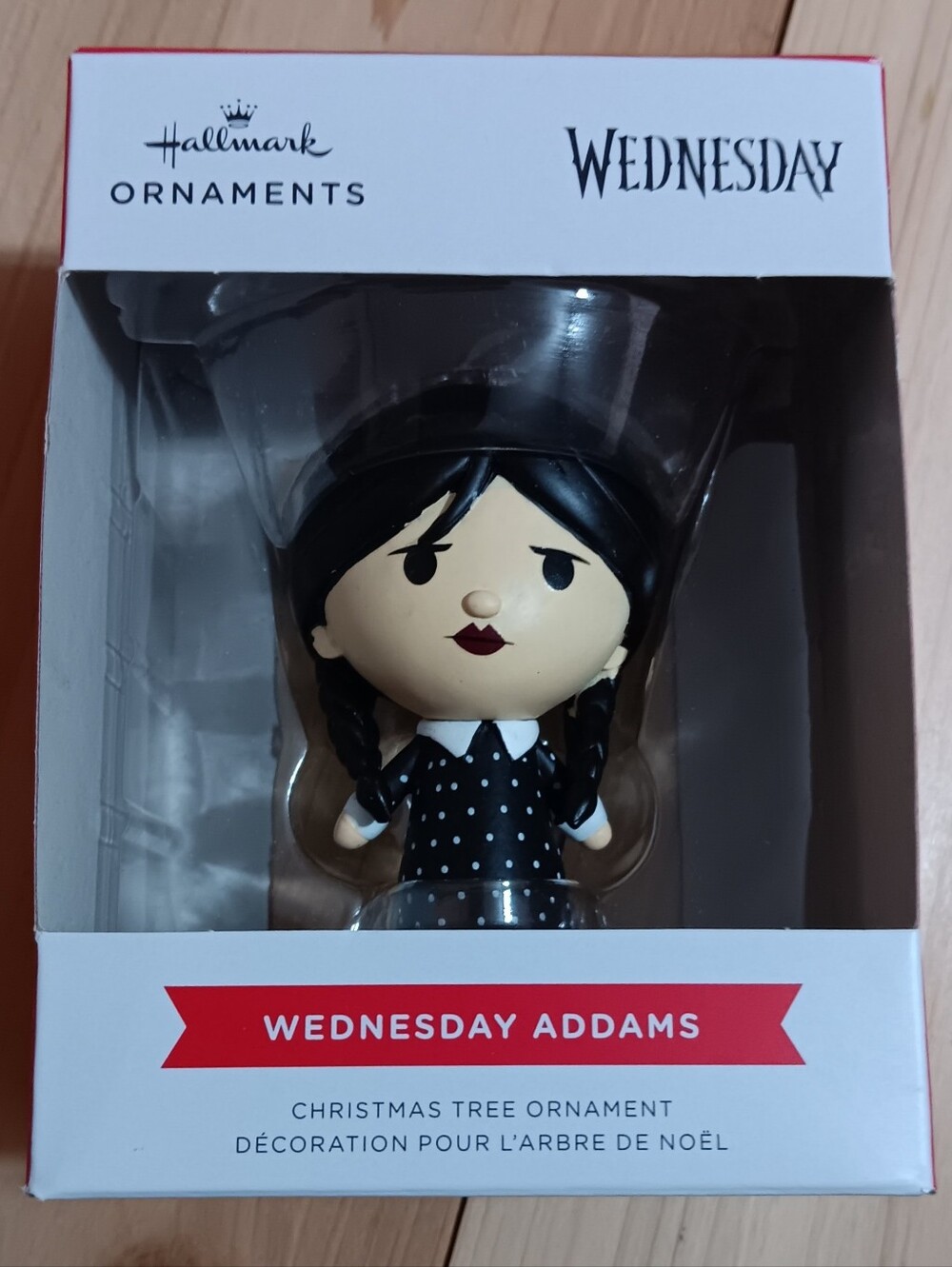 Hallmark Wednesday Addams Black and Cream Ornament